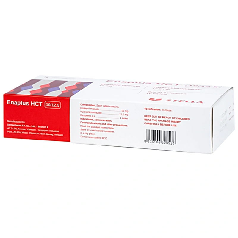 Enaplus HCT 10/12.5 điều trị tăng huyết áp nhẹ đến vừa (3 vỉ x 10 viên) - 1